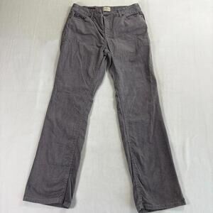 St John’s Bay Corduroy Pants Women 6 Straight Leg Gray Stretch Casual Trousers
